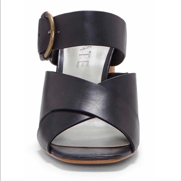 1.State Black Icendra Flared Block Heeled Mules 9 - Picture 5 of 8